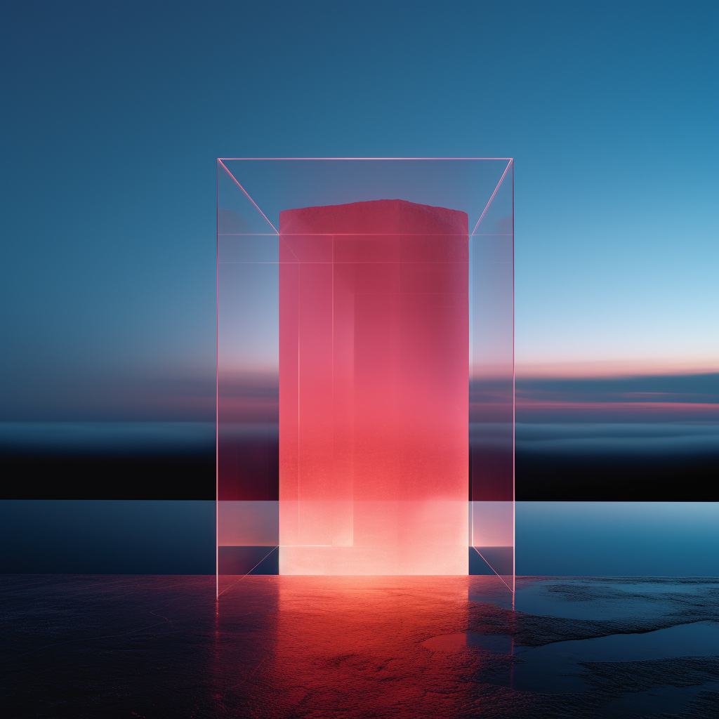 Pink glass wall