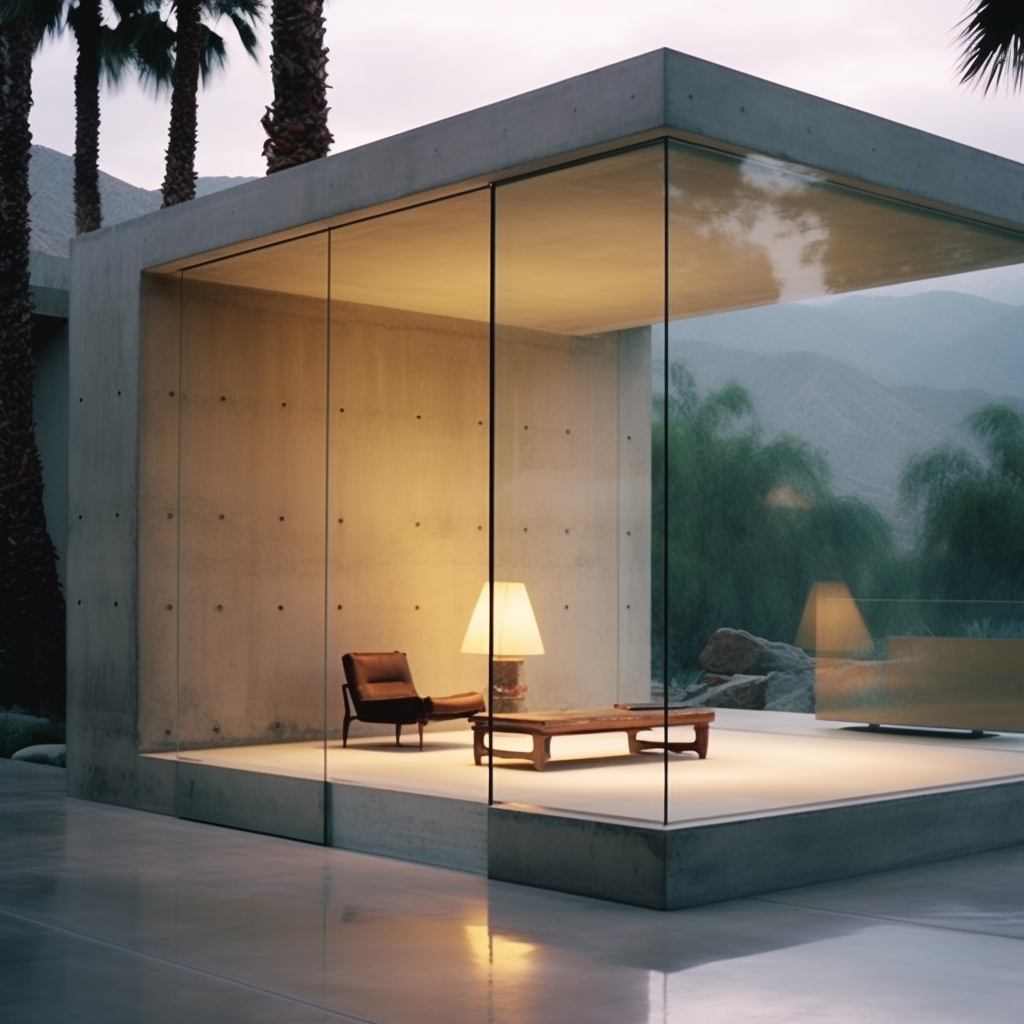Pink & blue glass cube