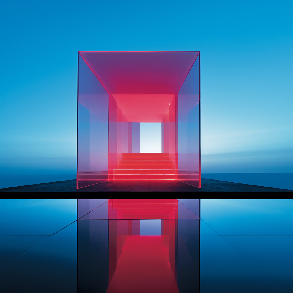 Pink glass wall
